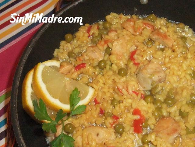 arroz caldoso con pollo y conejo