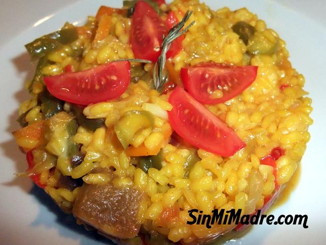 arroz jugoso con verduras