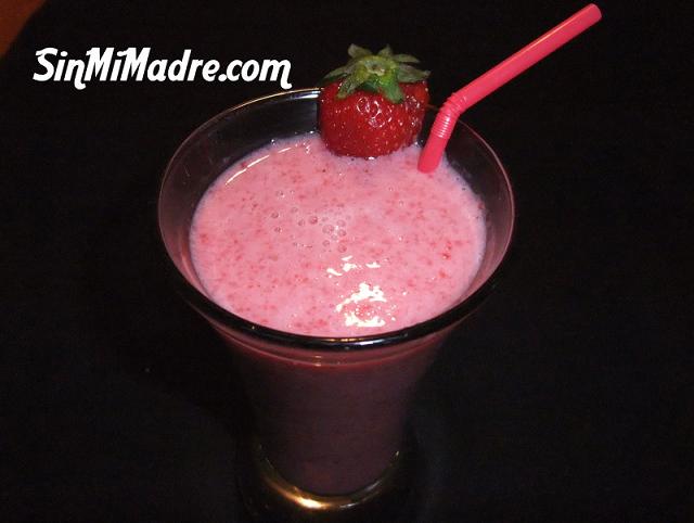 batido casero de fresas