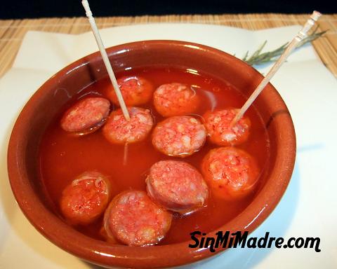 chorizos al vino en micro