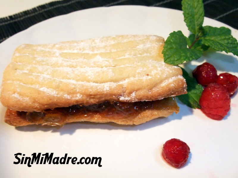 galletas con mermelada de frambuesa