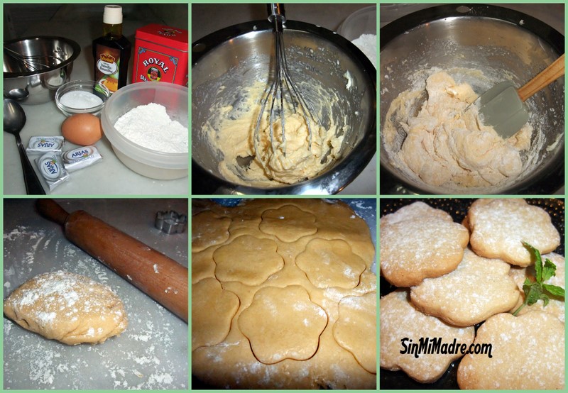 masa para galletas de mantequilla en pasos