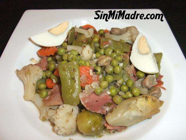 menestra de verduras con jamon