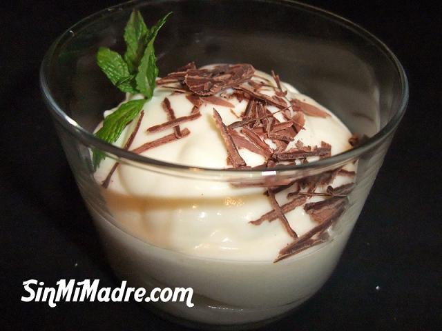 mousse de chocolate blanco