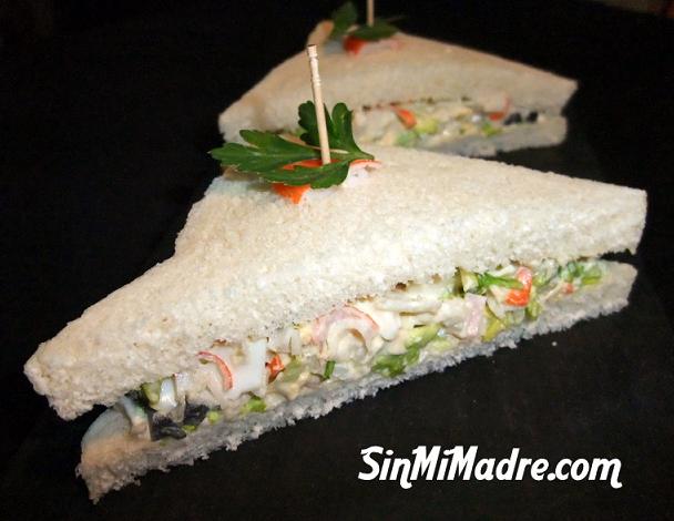 sandwich frio de lechuga y palitos