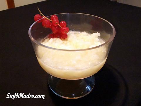 sorbete de piña con cava