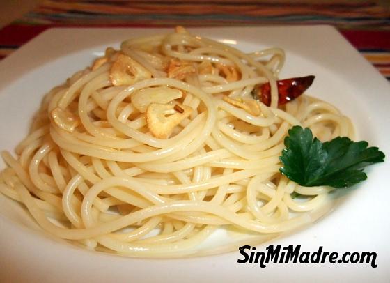 spaguettis al ajillo