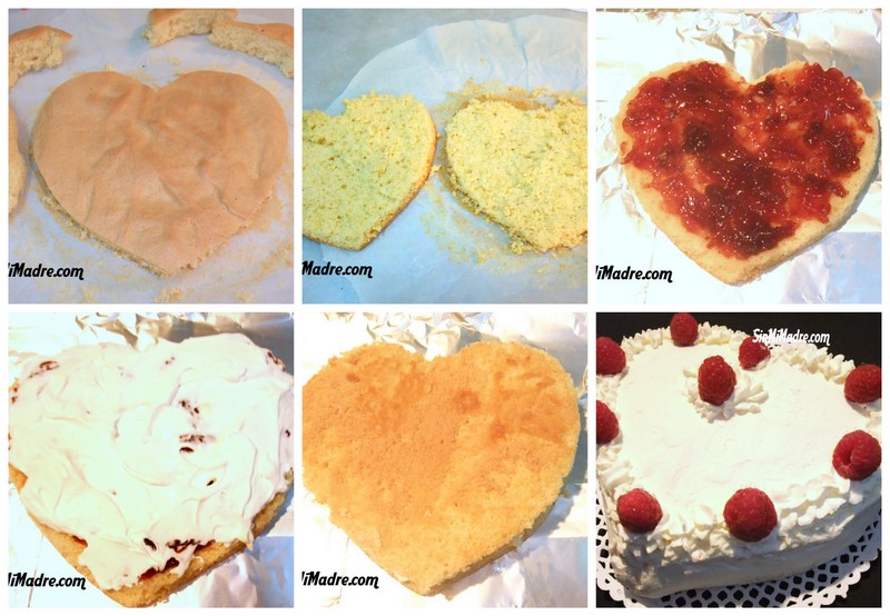 pasos de pastel de san valentin