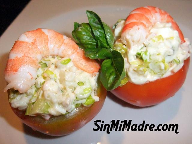 tomates rellenos de cangrejo