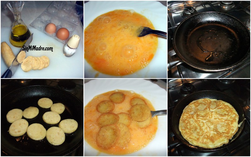 tortilla de butifarra de ou en pasos