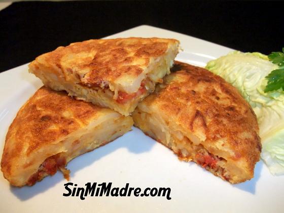 tortilla de patatas con chorizo