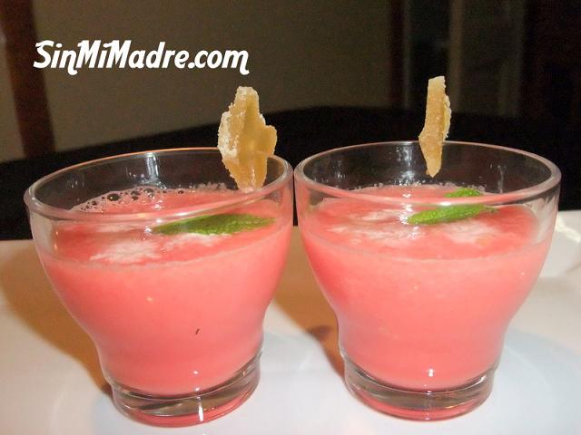 vasitos frios de crema de sandia